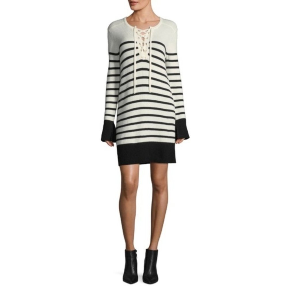 NWT Joie Heltan Lace Front Cashmere Sweater Dress